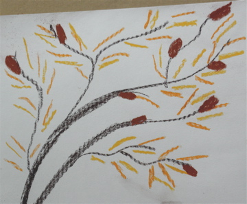 expression graphique : les bourgeons de l'automne 2.